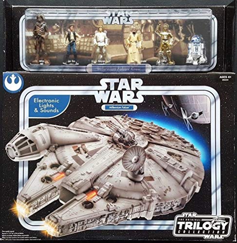 Star Wars OTC Electronic Millennium Falcon with 6 Crew Action Figures Original Trilogy Collection - Sams Club Exclusive